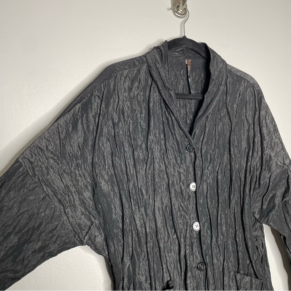 Blanque Crinkle Lightweight Button Down Jacket La… - image 2